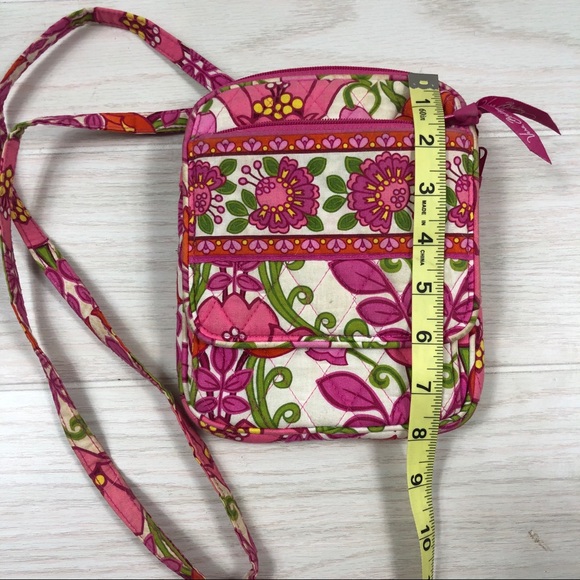Vera Bradley pink floral crossbody bag quilted - Picture 3 of 8